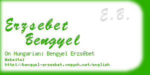 erzsebet bengyel business card